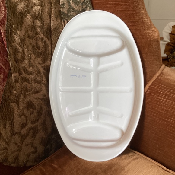 VINTAGE CORNING WARE BLUE CORNFLOWER 10 X16 OVAL MEAT SERVING PLATTER P-19 NWT - Picture 7 of 7